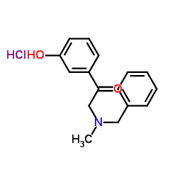 α-(N-苄基-N-甲基氨基)-间羟基苯乙酮盐酸盐	|71786-67-9|2-[benzyl(methyl)amino]-1-(3-hydroxyphenyl)ethanone,hydrochloride